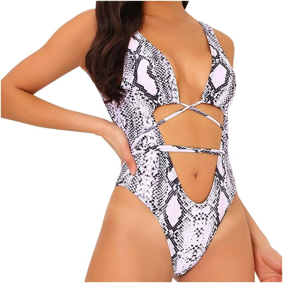 LYXSSBYX Swimsuits for Women Two Piece Women Sexy Bikini Padded Swimwear Open Back Beach Bathing Suit Bikini