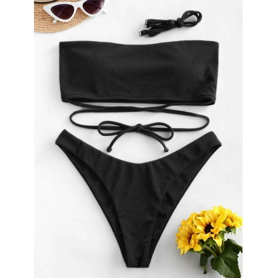 LYXSSBYX Swimsuits for Women Two Piece Women's Bikini High Waisted Tummy Control Two Piece Swimsuit Swimwear
