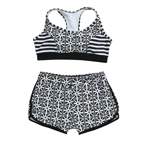 LYXSSBYX Swimsuits for Women Two Piece Womens Girls Lady Costume Padded Swimsuit Monokini Swimwear Bikini Set BK/S