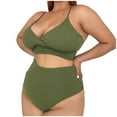 thumbnail image 1 of LYXSSBYX Swimsuits for Women Two Piece Womens Women Plus Size Fashion Sexy Solid Swimsuit Bikini Set Two Piece Suit, 1 of 5