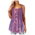 thumbnail image 1 of LYXSSBYX Tank Top for Women Clearance Women's Fashion Printed Vest Sleeveless Blouse Rond-neck Suspenders Tops, 1 of 4