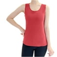 thumbnail image 1 of LYXSSBYX Tank Tops for Women Women's Seamless Suspender With Added Velvet and Thick Back Protection Bottom Coat Tank Tops Round Neck Tank Tops, 1 of 5