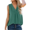 thumbnail image 1 of LYXSSBYX Tank Tops for Women Women Blouse T-Shirt Tunic Tops Loose Casual Sleeveless V-Neck Solid Casual, 1 of 9