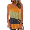 thumbnail image 1 of LYXSSBYX Tank Tops for Women Clearance Women's Fashion Solid Round-Neck Loose Sleeveless T-shirt Pullover Tops, 1 of 5