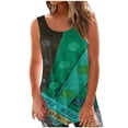 thumbnail image 1 of LYXSSBYX Tank Tops for Women Clearance Women's Fashion Solid Round-Neck Loose Sleeveless T-shirt Pullover Tops, 1 of 5