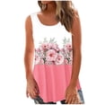 thumbnail image 1 of LYXSSBYX Tank Tops for Women Clearance Women's Fashion Solid Round-Neck Loose Sleeveless T-shirt Pullover Tops, 1 of 5