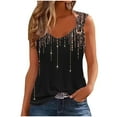 thumbnail image 1 of LYXSSBYX Tank Tops for Women Clearance Women's Printed Round Neck Casual Printed Sleeveless Suspender Top, 1 of 4