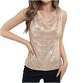 thumbnail image 1 of LYXSSBYX Tank Tops for Women Women's Sexy and Fashionable Loose Sequin Pullover Sleeveless Top, 1 of 9