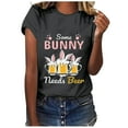 thumbnail image 1 of LYXSSBYX Tshirts Shirts for Women Easter Printed Short Sleeved Casual Loose Top Short Sleeved Round Neck Top/shirt, 1 of 5