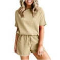 thumbnail image 1 of LYXSSBYX Two Piece Sets for Women Summer New Women's Style Casual Solid Color Fashion Set, 1 of 1