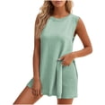 thumbnail image 1 of LYXSSBYX Two Piece Sets for Women Summer Women's Fashion Shorts Two-piece Color Short-sleeved Casual Suit, 1 of 3
