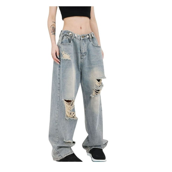 LYXSSBYX Wide Leg Pants Women Women's Color High Waisted Versatile Straight Slender Loose Leg Pants