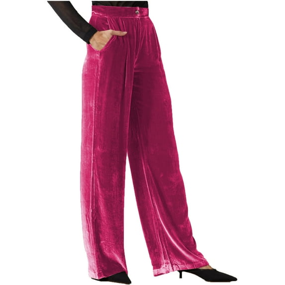 LYXSSBYX Wide Leg Pants Women Women's Temperament High-waisted Straight Tube Corduroy Casual Pants