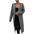 thumbnail image 1 of LYXSSBYX Winter Coats for Women 2023 Trendy Fashion Women Winter Solid Color Casual Long Sleeve Long Sweater Coat Cardigan Blouse Tops, 1 of 7