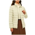 thumbnail image 1 of LYXSSBYX Winter Coats for Women 2023 Trendy Women Casual Solid Jacket Outdoor Plus Size Windproof Loose Coat, 1 of 9