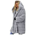 thumbnail image 1 of LYXSSBYX Winter Coats for Women Plus Clearance Womens Faux-Fur' Gilet Long Sleeve Waistcoat Body Warmer Jacket Coat Outwear, 1 of 9