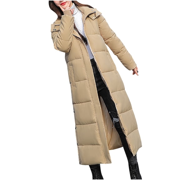 LYXSSBYX Winter Fashion Woman Lengthened and Thickened Medium Length Down Cotton Jacket