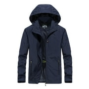 LYXSSBYX Winter Jackets for Men Clearance Men Fashion Zipper Casual Windproof Waterproof Loose Outwear Jacket Coat