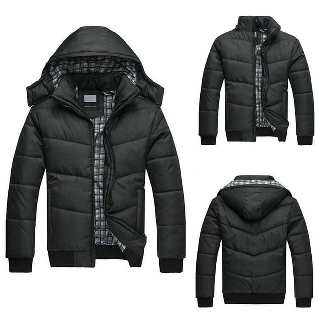 LYXSSBYX Winter Jackets for Men Clearance Men's Black Puffer Jacket ...