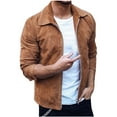thumbnail image 1 of LYXSSBYX Winter Jackets for Men Clearance Men's Fashion Casual Solid Color Jacket Outdoor Zipper Jacket Tooling Jacket, 1 of 3