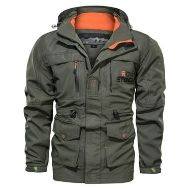LYXSSBYX Winter Jackets for Men Clearance Men's Jacket Mid-length Casual Outdoor Hooded Plus Size Jacket Spring and Autumn Clothes
