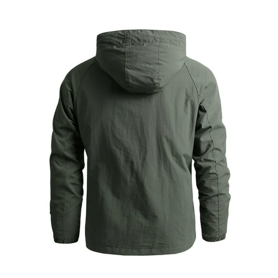 LYXSSBYX Winter Jackets for Men Clearance Men's Thin Jacket Casual Sports Windbreaker Hooded Jacket