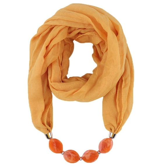 LYXSSBYX Winter Scarfs for Women Women Cotton Linen Necklace Pendant Scarf Ethnic Style Soft Necklace Scarf