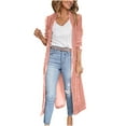 thumbnail image 1 of LYXSSBYX Winter Shackets for Women Clearance Women Casual Long Sleeve Mid-Length Coat Outwear with Pocket, 1 of 6