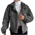thumbnail image 1 of LYXSSBYX Winter Shackets for Women Fashion Woman Long Sleeve Open Front Loose Outerwear Solid Blouse Coat Tops Button Blouse, 1 of 8