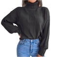 thumbnail image 1 of LYXSSBYX Women Christmas Sweaters for Womens 2022 New Fashion Solid Pullover Long Sleeve Lapel-Neck Blouse T-Shirt Top, 1 of 7