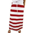 thumbnail image 1 of LYXSSBYX Women High Waist A-line Skirt Hot Sale Clearance Womens Fashion Stripe Hight Waist Maxi Long Skirt, 1 of 7