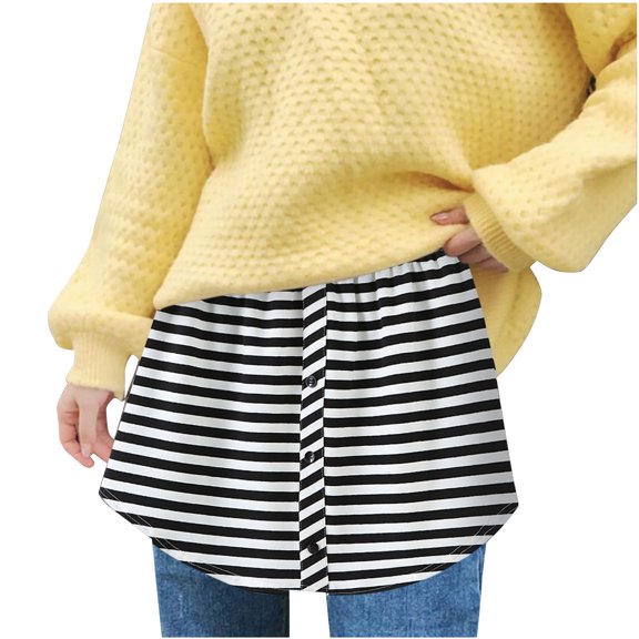 LYXSSBYX Women High Waist Skirts Dresses Hot Sale Clearance Layered Tiered Sheer Stripe Printing Extender Half Slip Plus Size Skirt