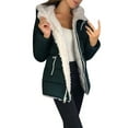 thumbnail image 1 of LYXSSBYX Women Long Sleeve Shacket Jacket Hot Sale Clearance Fashion Women Winter Thicken Coats Long Sleeve Warm Jacket Outerwear Zipper Coat, 1 of 6