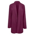 thumbnail image 1 of LYXSSBYX Women Long Sleeve Shacket Jacket Hot Sale Clearance Fashion Women Wool Coat Trench Jacket Ladies Warm Long Overcoat Outwear, 1 of 4