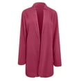 thumbnail image 1 of LYXSSBYX Women Long Sleeve Shacket Jacket Hot Sale Clearance Fashion Women Wool Coat Trench Jacket Ladies Warm Long Overcoat Outwear, 1 of 4