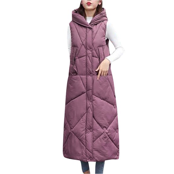 LYXSSBYX Women Long Sleeve Shacket Jacket Hot Sale Clearance Winter Coat Fashion Woman Lengthened and Thickened Medium Length Down Cotton Jacket