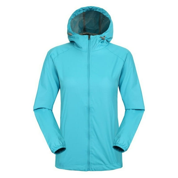 LYXSSBYX Women Long Sleeve Shacket Jacket Hot Sale Clearance Women Solid Rain Outdoor Plus Waterproof Hooded Raincoat Windproof Jacket Coat