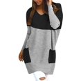 thumbnail image 1 of LYXSSBYX Women Long Sleeve Tops Hot Sale Clearance Womens Sexy Causal Long Sleeve Sweater Sweatshirt Baggy V Neck Knitted Jumper, 1 of 3