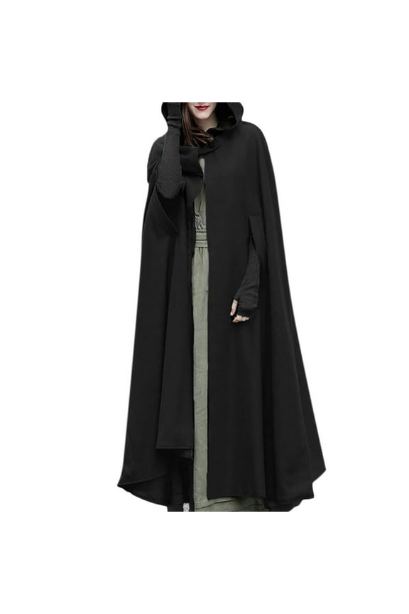 Women Plus Size Trench Coat Hot Sale Clearance Open Front Long Length Gothic Cardigan Jacket Coat Cape Cloak Poncho