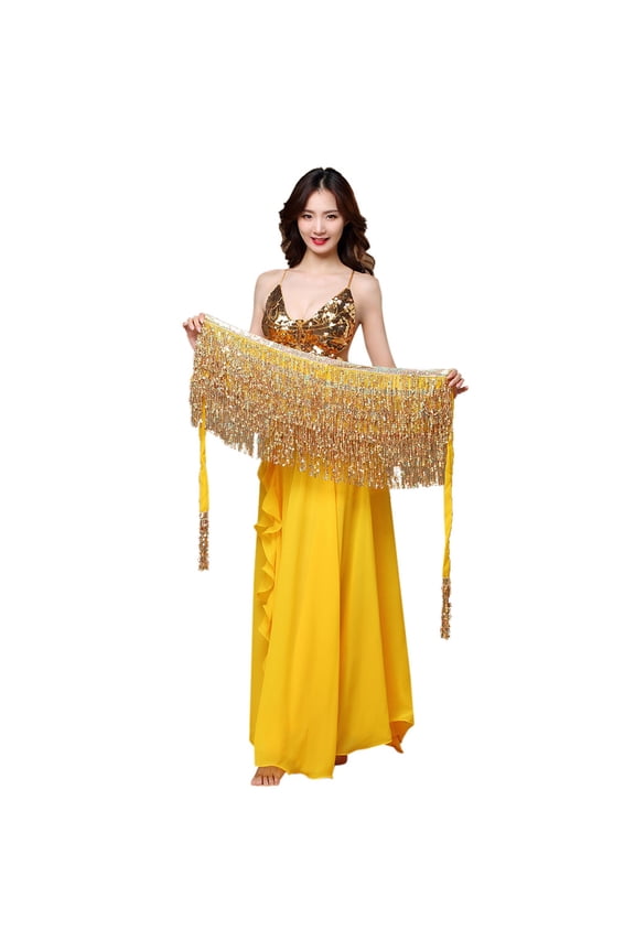 Women Skrit Hot Sale Clearance Belly Dance Costume Belt Skirt Hip Wrap Outfit Sequins Tassels Bead Scarf