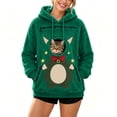 thumbnail image 1 of LYXSSBYX Women's Fleece Hoodie with Pet Pouch Christmas Cat Dog Carrier Sherpa Pullover Sweatshirt, 1 of 3