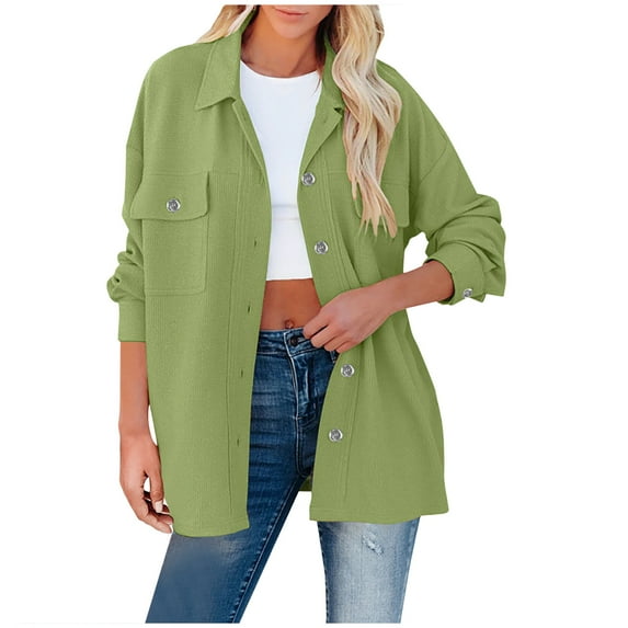 LYXSSBYX Womens Long Sleeve Dress Hot Sale Clearance Fashion Women Casual Pockets Long Sleeve Casual Solid Coat Cardigan Blouse