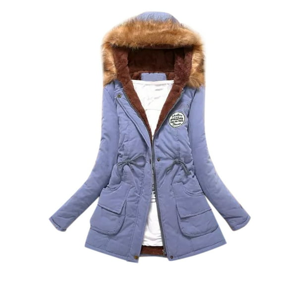 LYXSSBYX Womens Long Sleeve Dress Hot Sale Clearance Winter Womens Warm Coat Hooded Jacket Slim Winter Outwear Coats