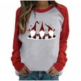 thumbnail image 1 of LYXSSBYX Womens Long Sleeve Dress Hot Sale Clearance Women Christmas Printing Loose Casual Long Sleeve Raglan Women Blouse Tops, 1 of 5