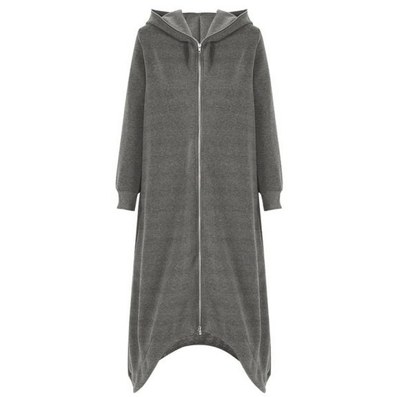 LYXSSBYX Womens Long Sleeve Dress Women Solid Sweatshirt Long Sleeve Blouse Hooded Zipper Pullover Tops Shirt