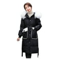 thumbnail image 1 of LYXSSBYX Womens Long Sleeve Dress Hot Sale Clearance Women Winter Long Sleeve Hooded Padded Coat Outerwear, 1 of 9