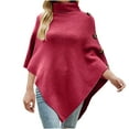 thumbnail image 1 of LYXSSBYX Womens Long Sleeve Dress Hot Sale Womens Tops 2022 New Fashion Autumn Winter Solid Shawl Button Cloak Lapel-Neck Knitting Coat Tops, 1 of 6