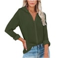 thumbnail image 1 of LYXSSBYX Womens Long Sleeve Tops Clearance Women's Tops Single Breasted Long Sleeve Shirt Tops Loose Lapel Shirt Blouse, 1 of 8