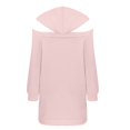 thumbnail image 1 of LYXSSBYX Womens Long Sleeve Tops Hot Sale Clearance Fashion Women's Casual Long Sleeve Ladies Solid Ladies Hollow Out Shoulder Hooded Sweatshirts Short Tops, 1 of 3