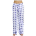 thumbnail image 1 of LYXSSBYX Womens Pajama Pants Women's Spring and Autumn Plaid Print Sports Casual Home Pants Loose Sweatpants, 1 of 4